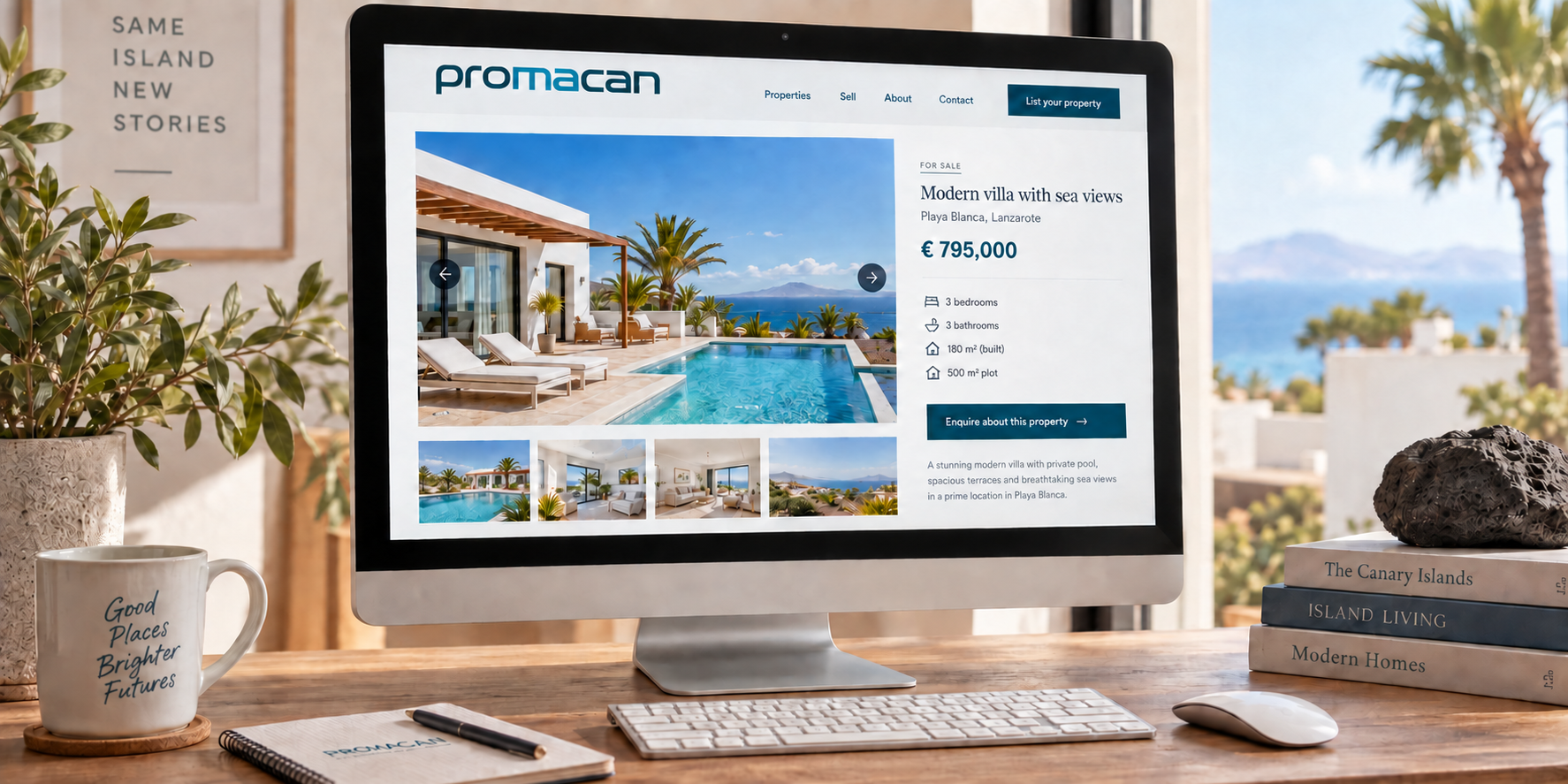 Computer screen displaying a 24CAN property listing with the 24CAN logo
